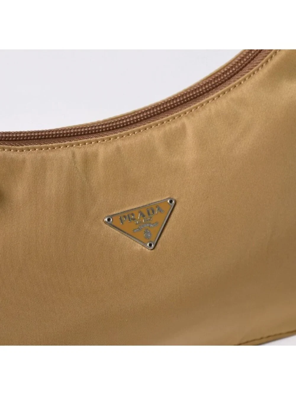 Prada Hobo Nylon Beige
